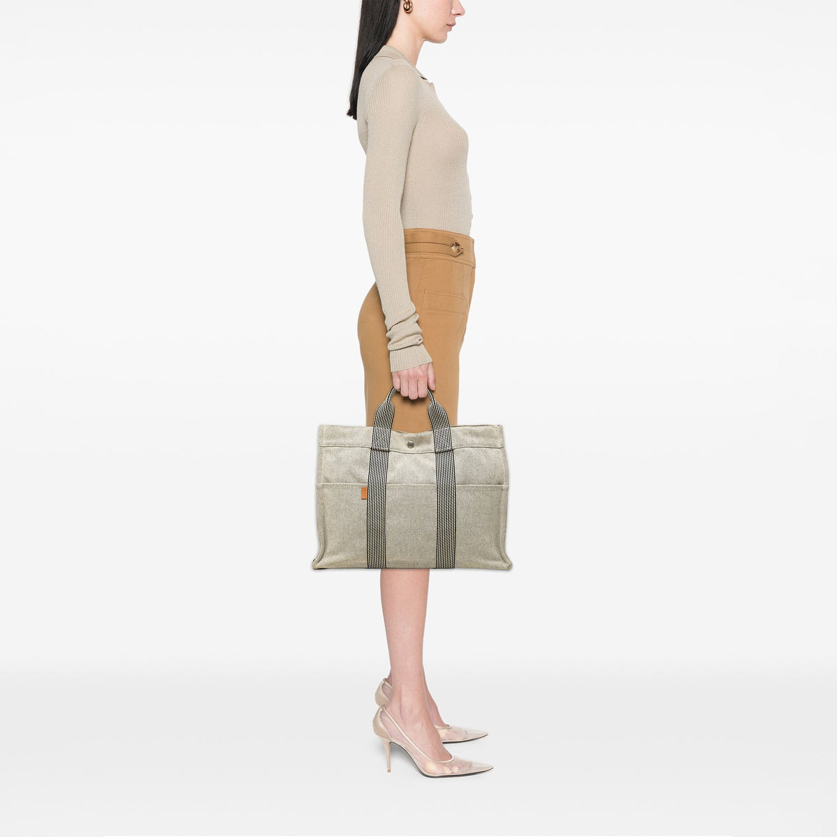 Hermès Canvas Fourre Tout MM