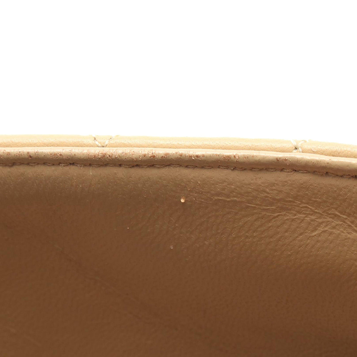 Chanel Small CC Quilted Lambskin Flap — Beige