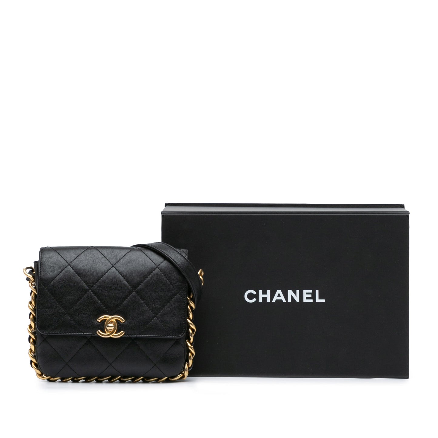 Chanel Small Quilted Calfskin Framing Chain Flap