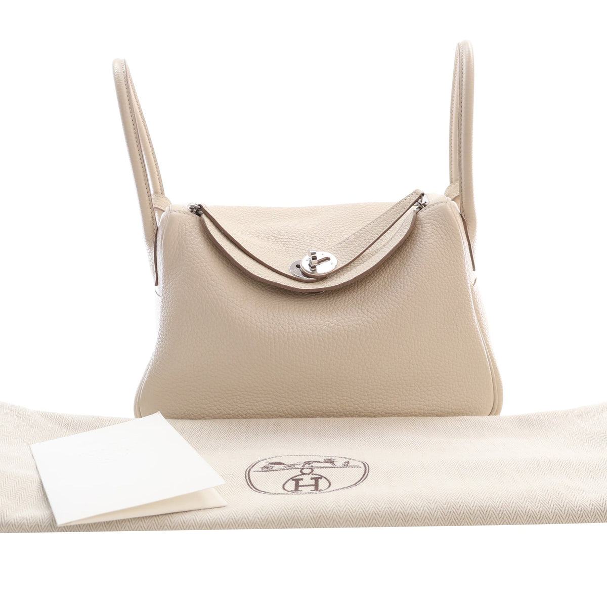 Hermès Clemence Lindy 26 — Beige