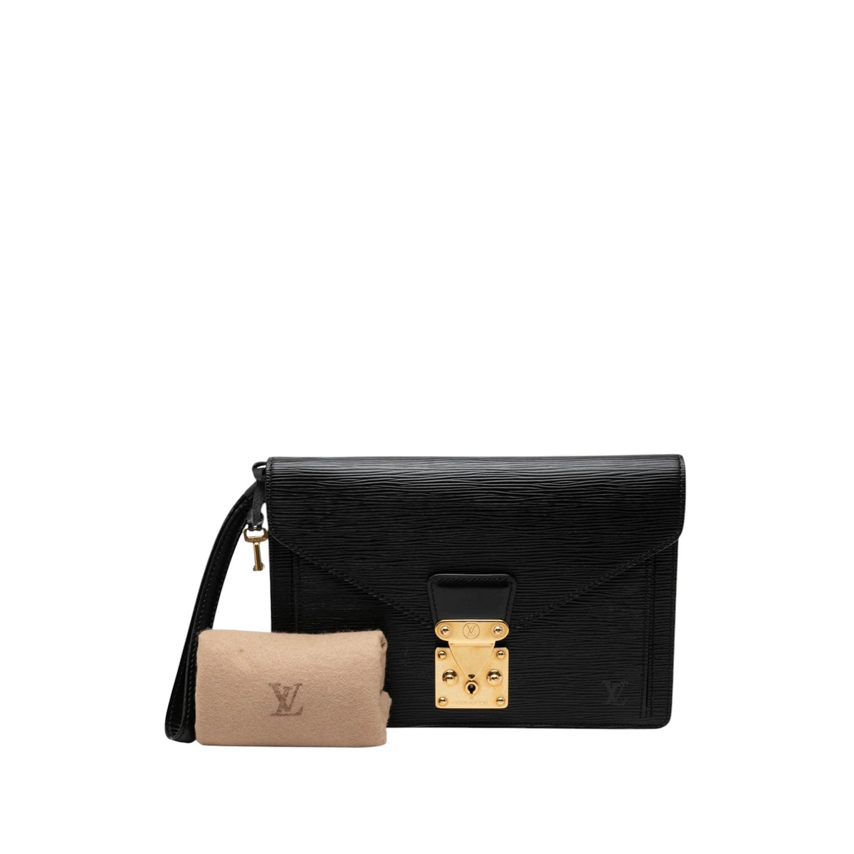 Louis Vuitton Epi Pochette Sellier Dragonne — Black