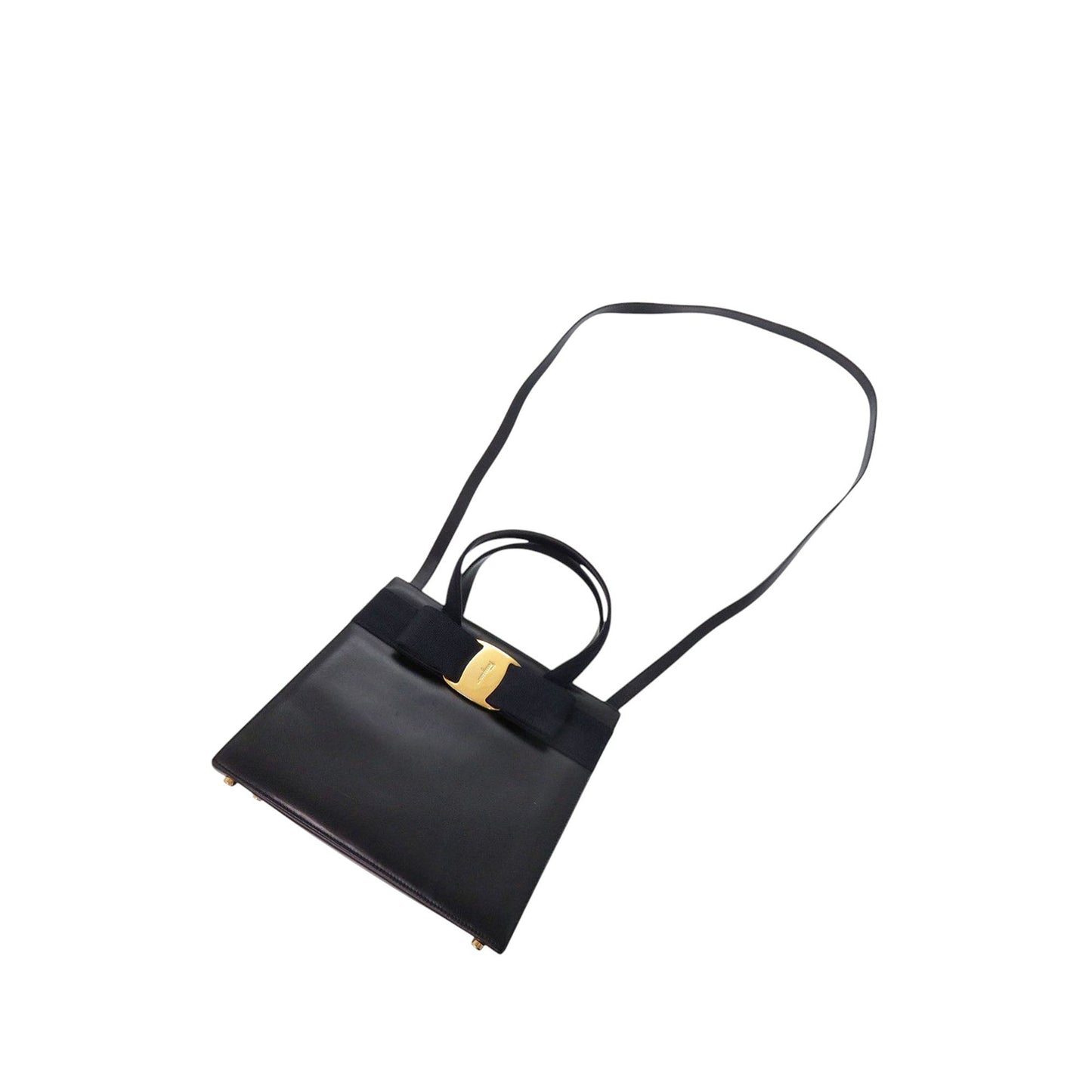 Ferragamo Leather Vara Bow Satchel