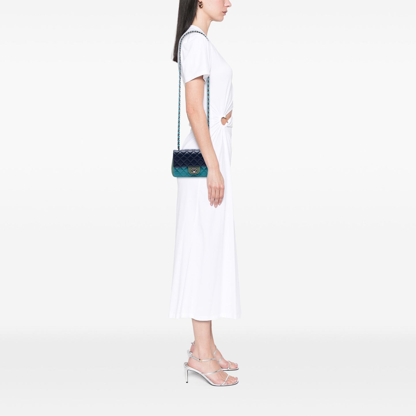 Chanel Mini Rectangular Classic Tricolor Lambskin Single Flap