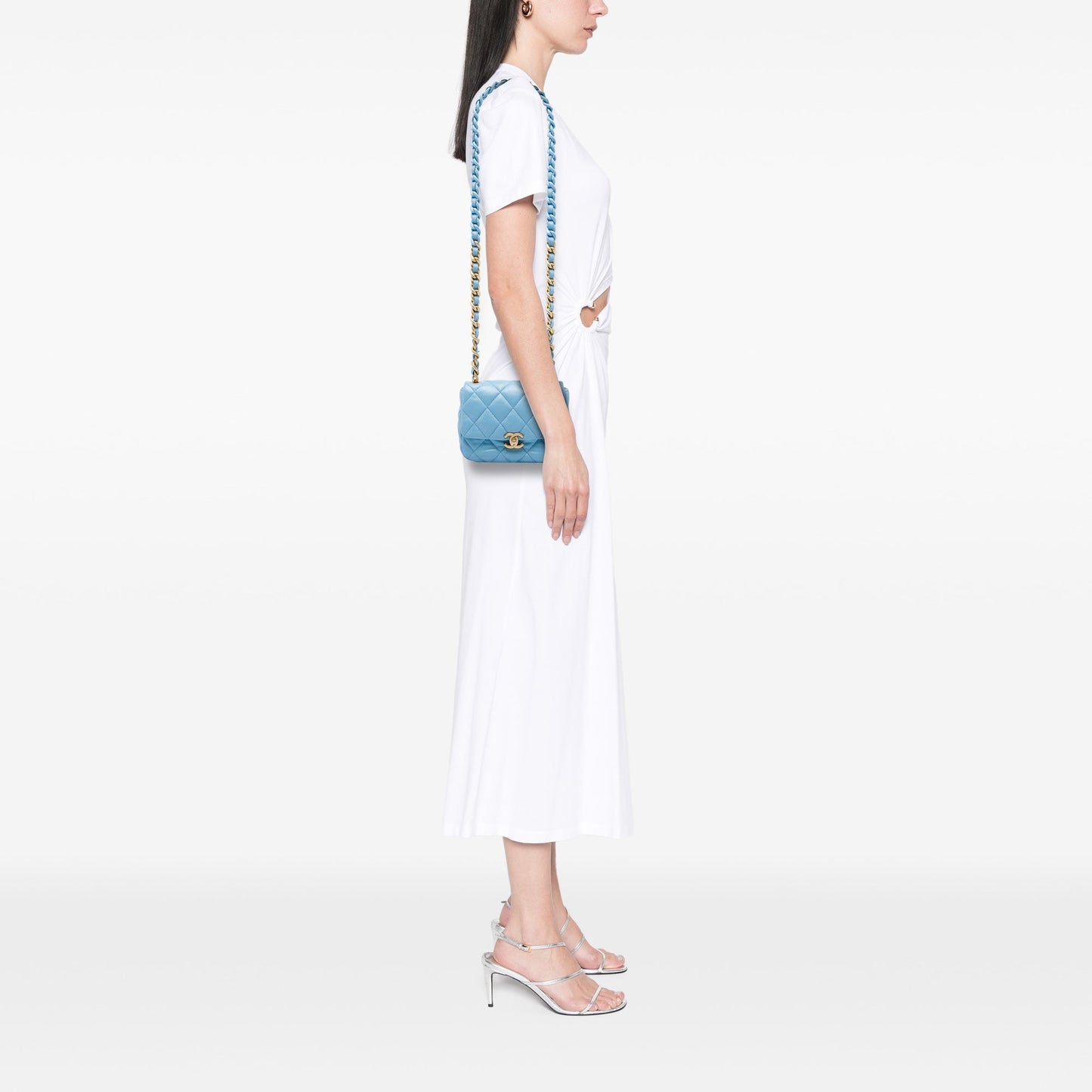 Chanel Mini Quilted Lambskin Lacquered Chain Flap