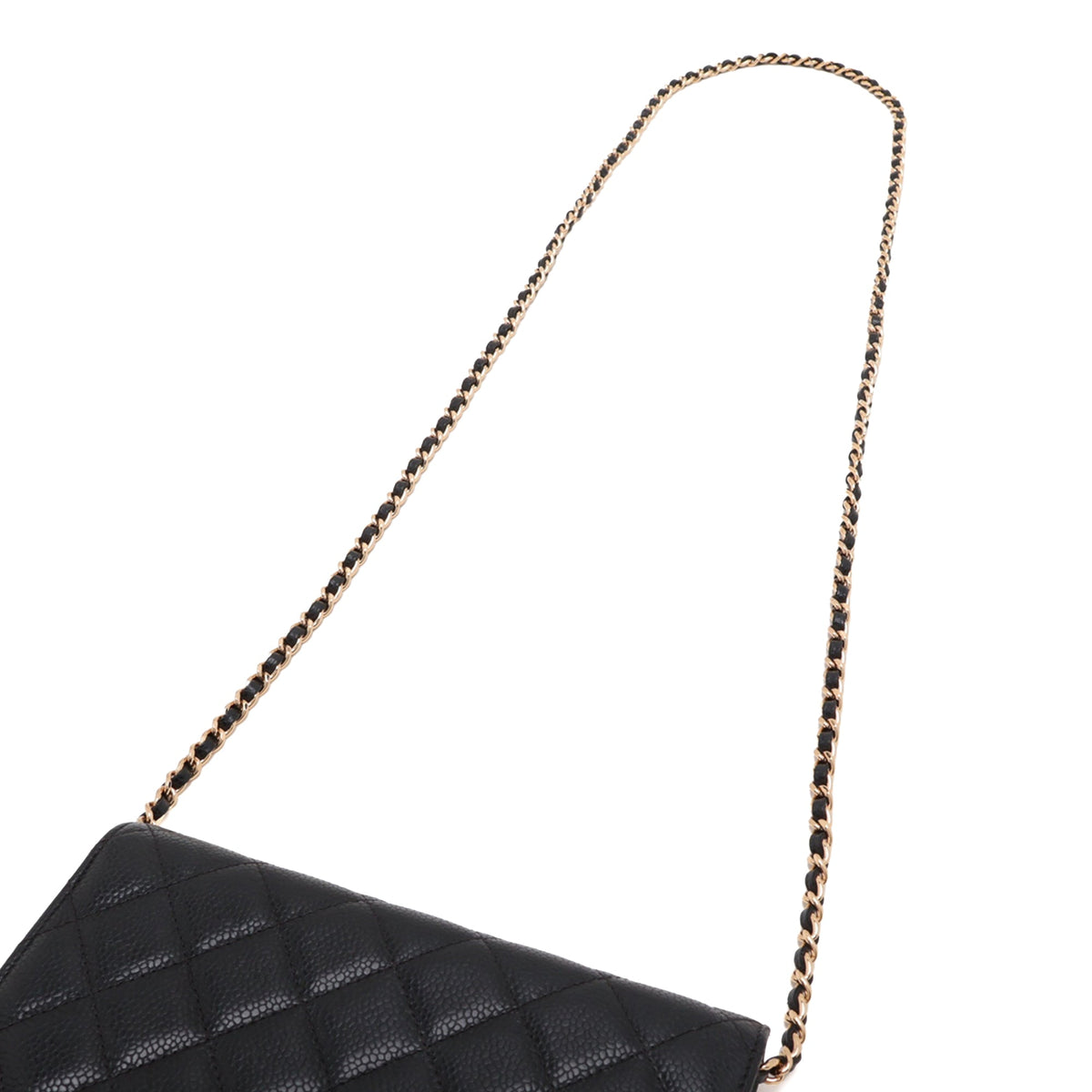 Chanel Classic Caviar Wallet On Chain — Black