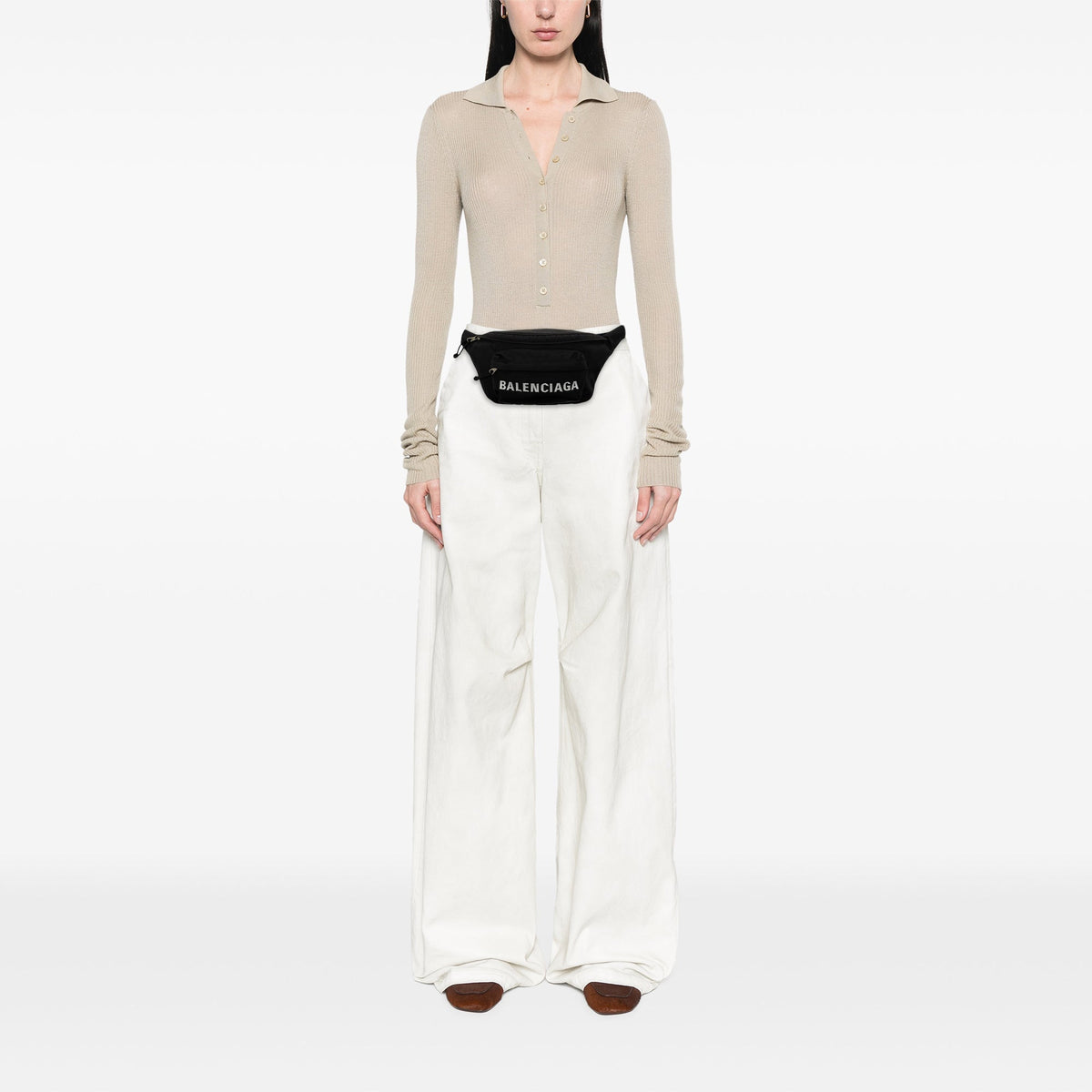 Balenciaga Small Nylon Logo Wheel Belt Bag