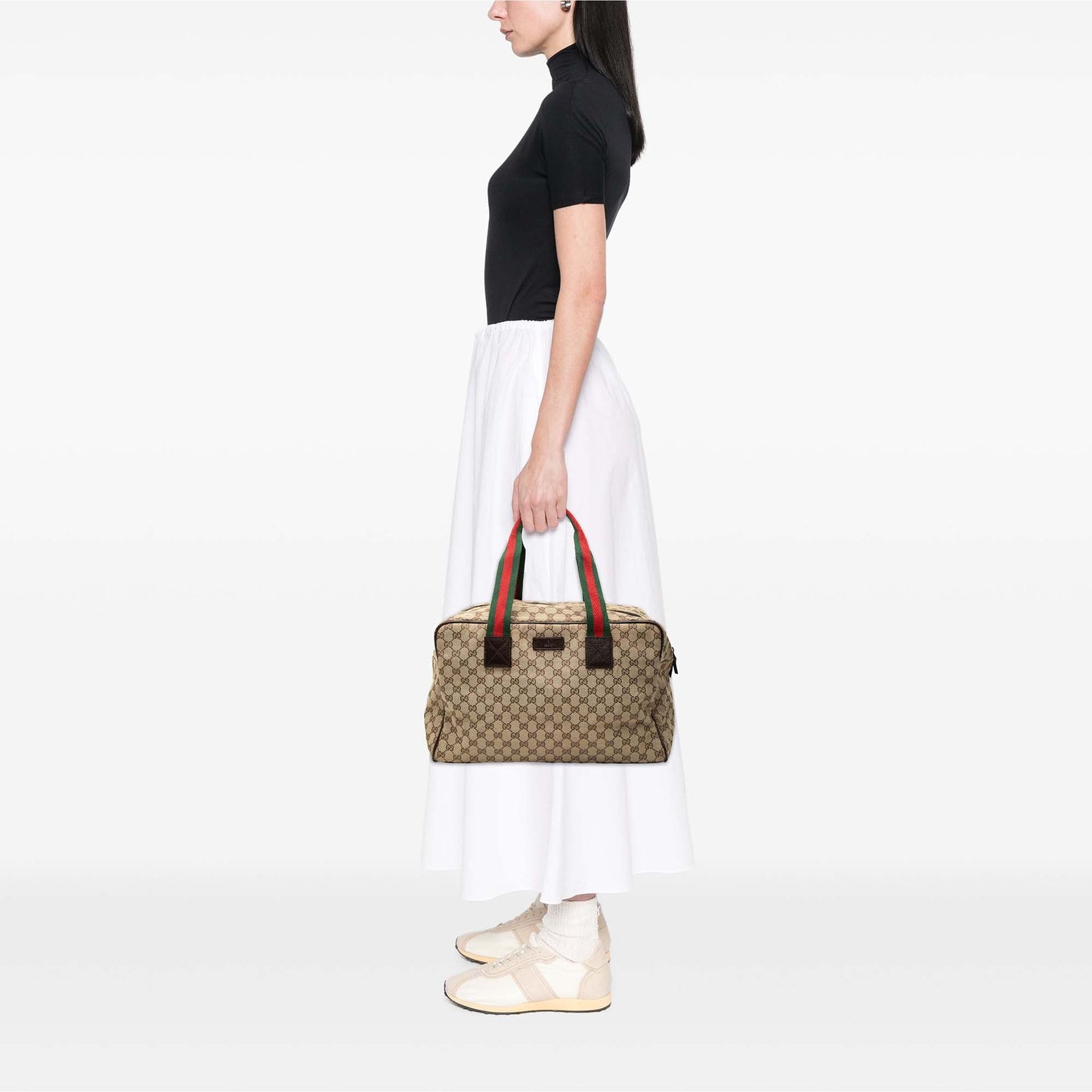 Gucci GG Canvas Web Duffle Bag