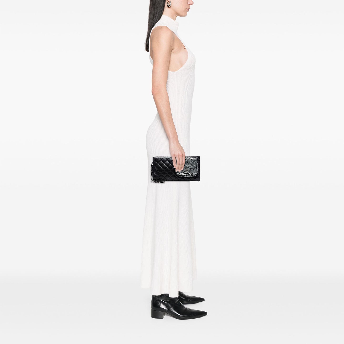 Chanel Metallic and Quilted Lambskin Mineral Nights Pochette Wristlet