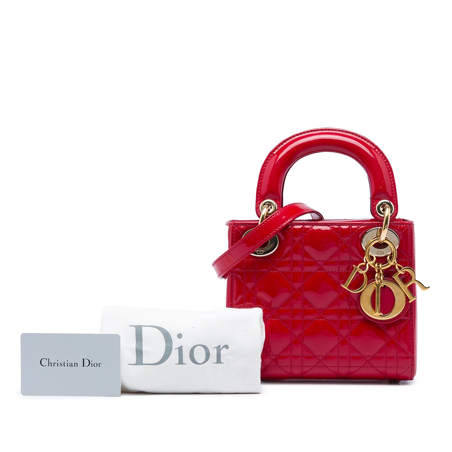 Dior Mini Patent Cannage Lady Dior