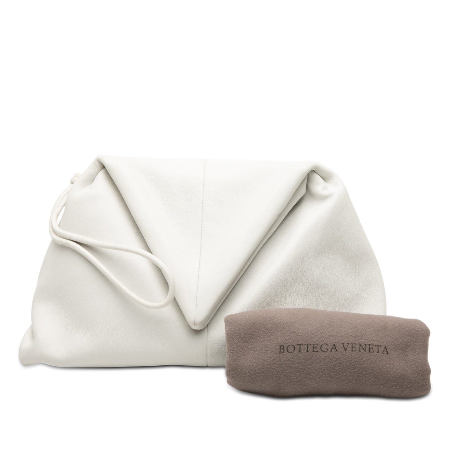 Bottega Veneta Leather BV Trine Angular Clutch