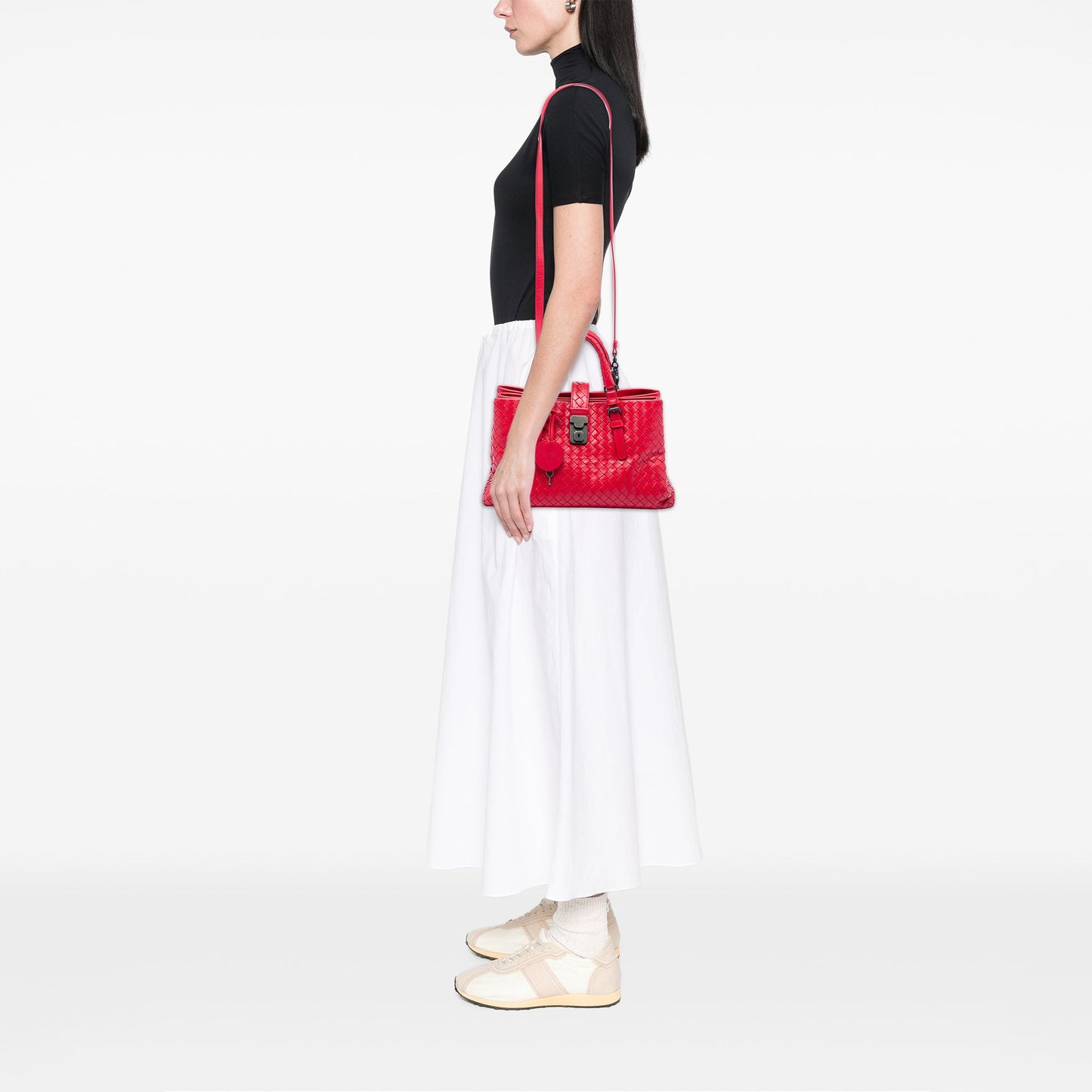Bottega Veneta Small Nappa Intrecciato Roma Satchel