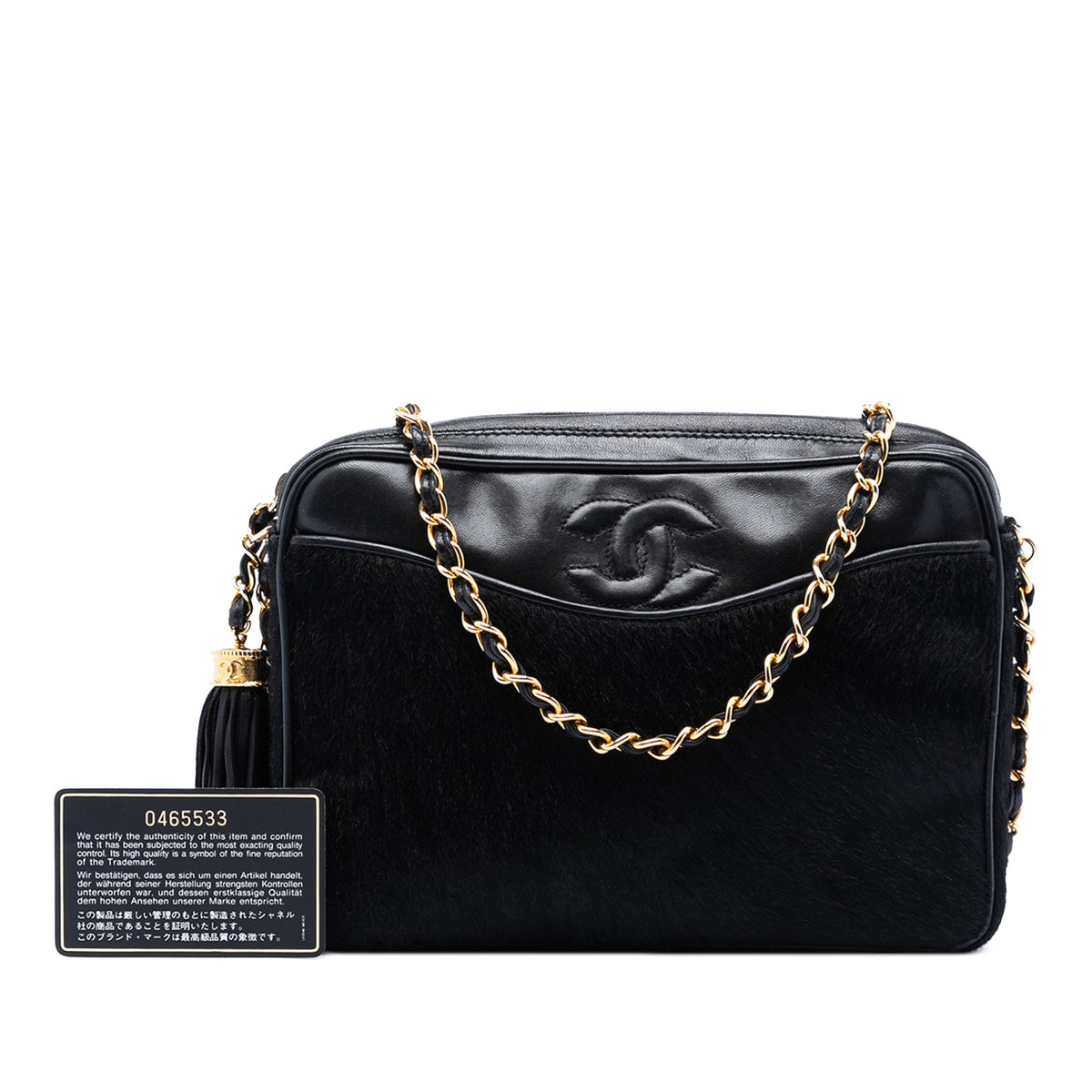 Chanel CC Ponyhair and Leather Tassel Camera Bag