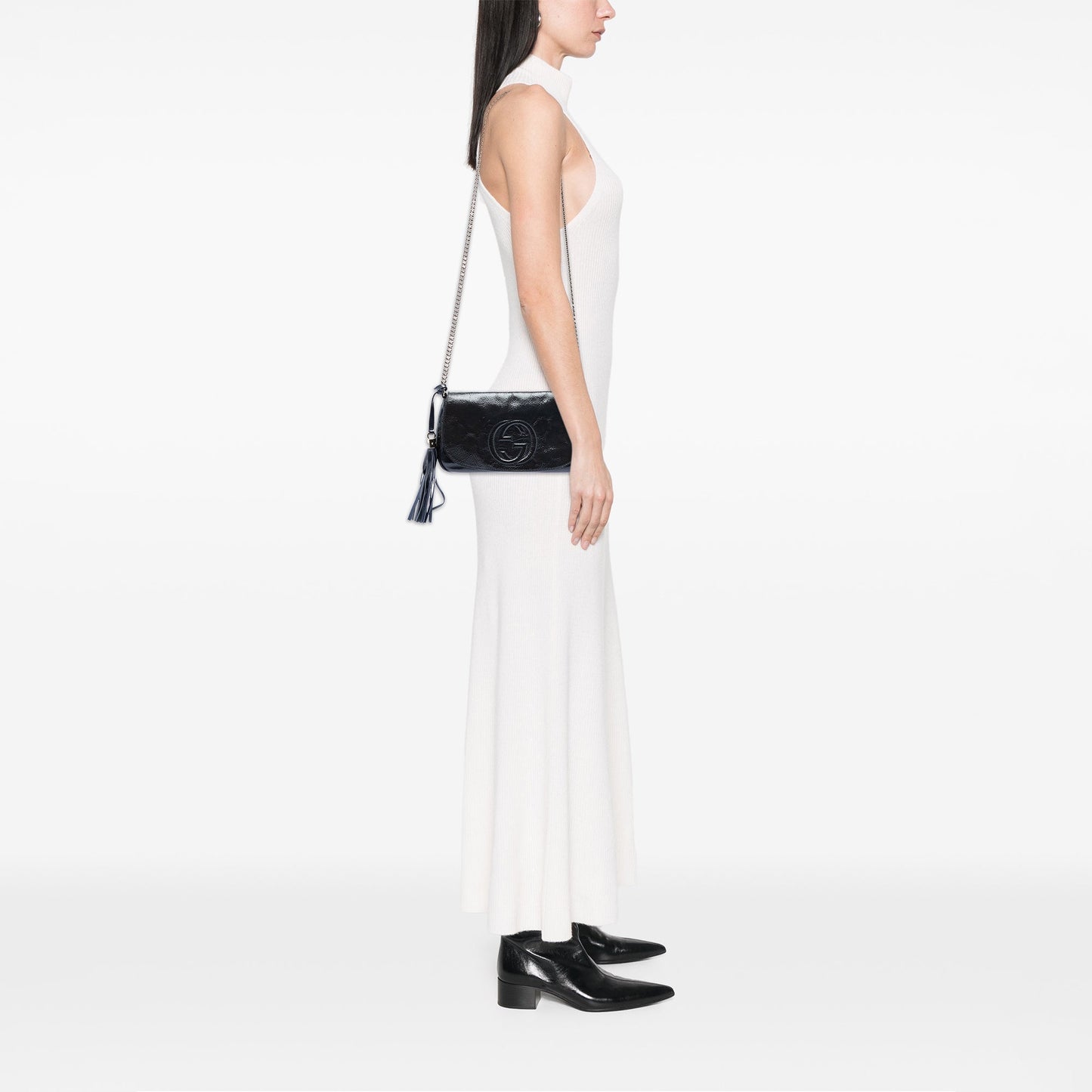 Gucci Medium Patent Soho Chain Flap Crossbody