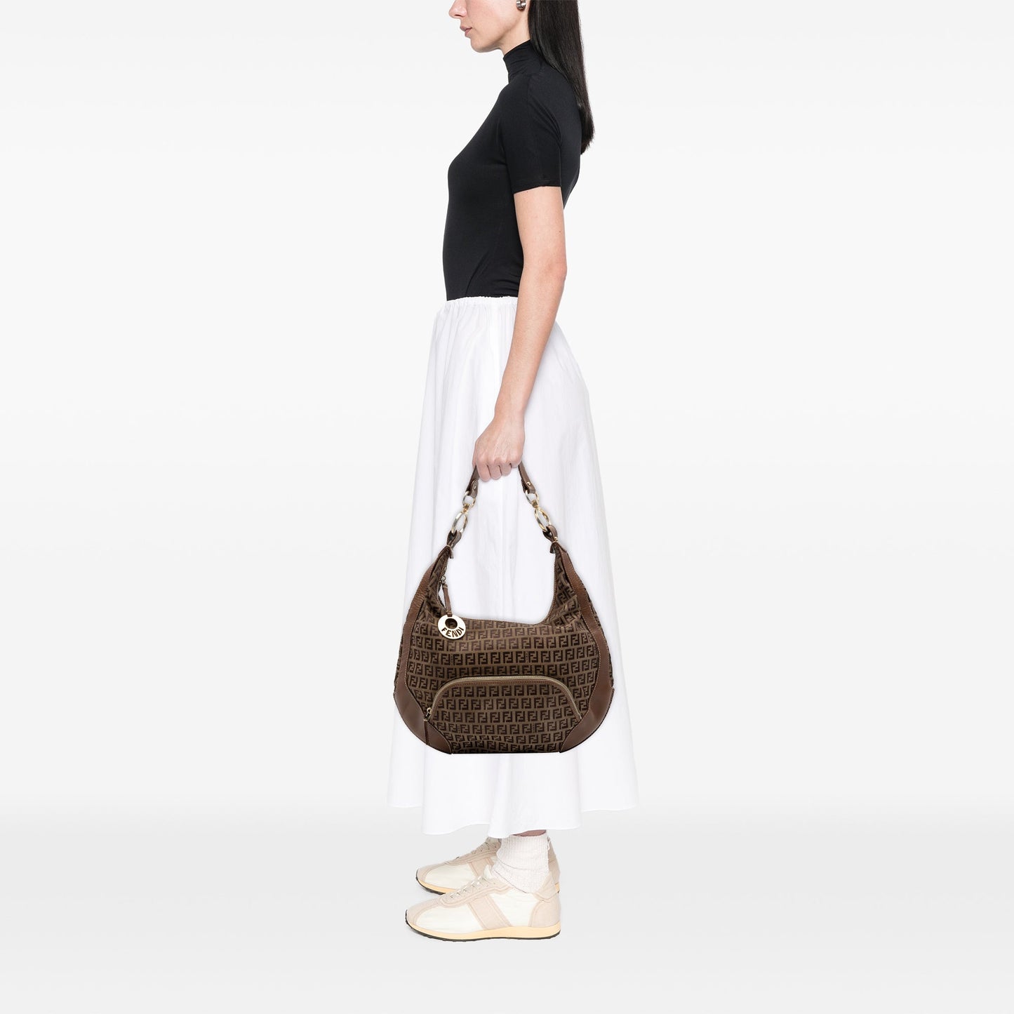 Fendi Zucchino Canvas Chef Pocket Hobo