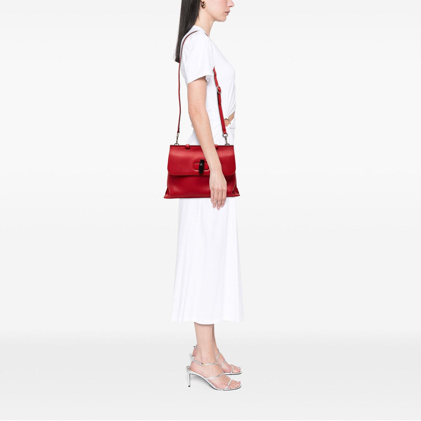 Gucci Medium Calfskin Bamboo Daily Satchel