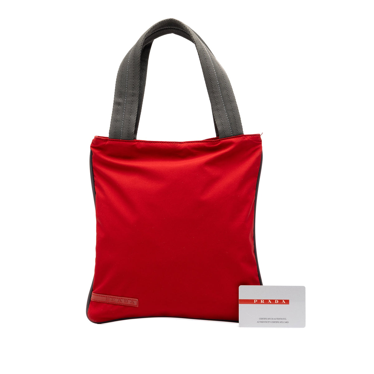 Prada Tessuto Sport Tote — Red