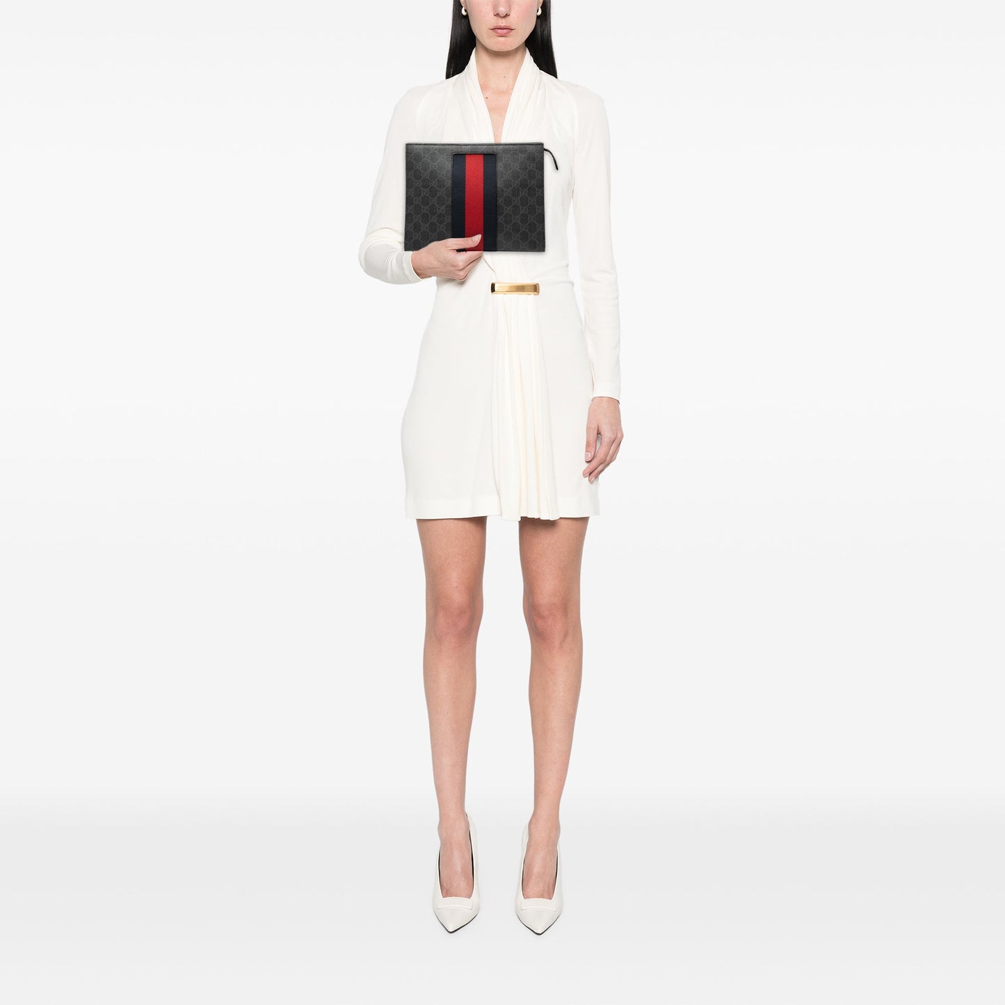 Gucci GG Supreme Web Clutch