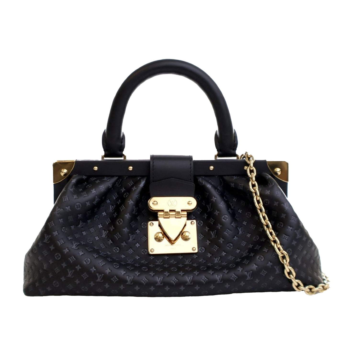 Louis Vuitton Embossed Calfskin Nanogram Satchel