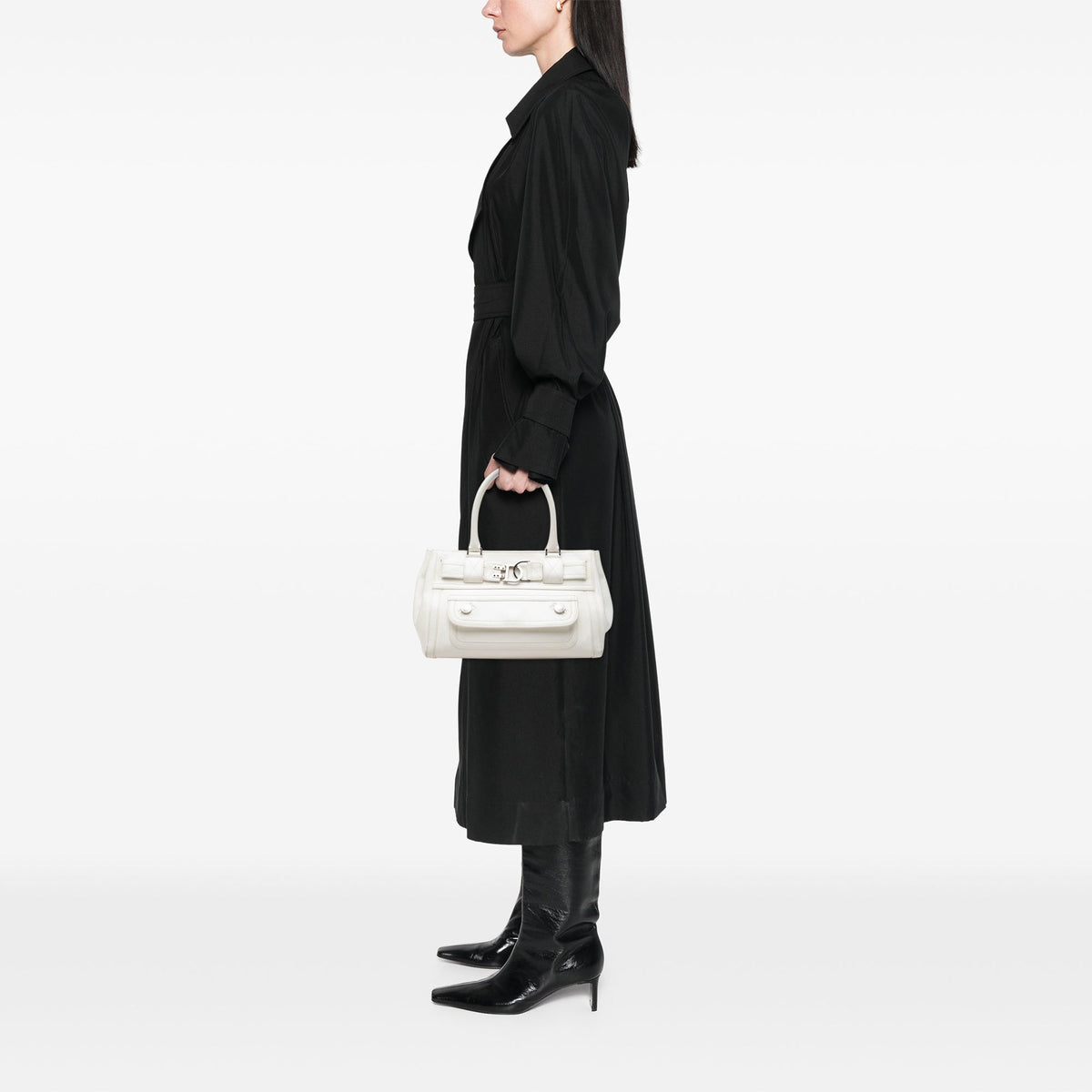 Dior Calfskin Flight Handbag — White