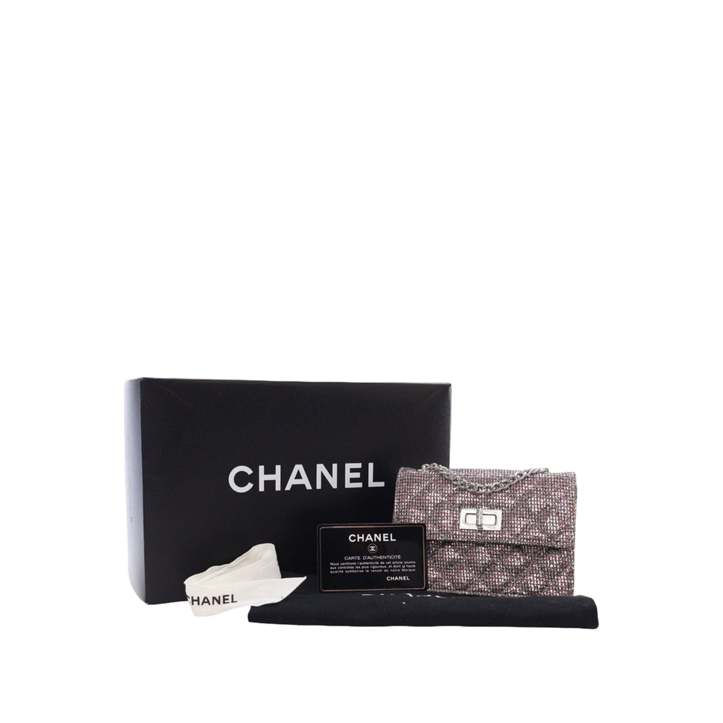 Chanel Mini Glitter Canvas Reissue 2.55 Flap