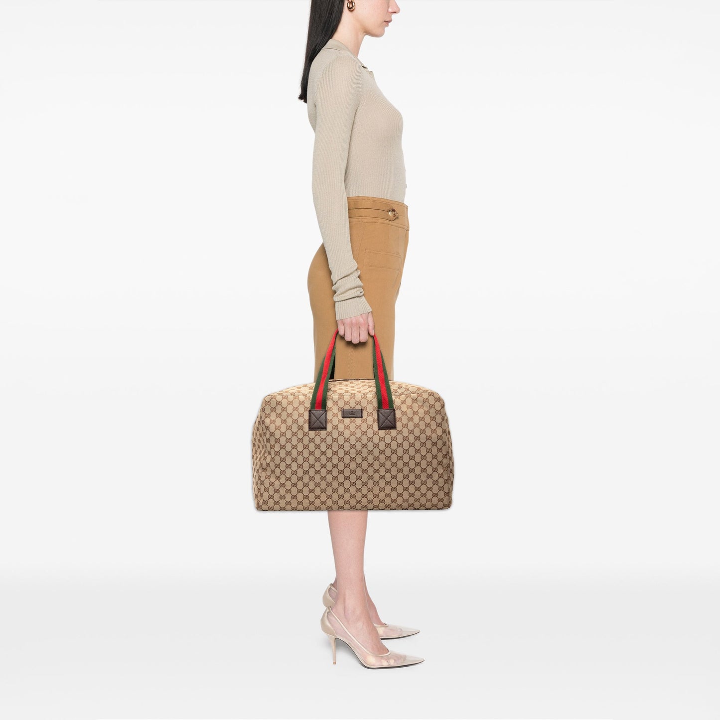 Gucci GG Canvas Web Travel Bag