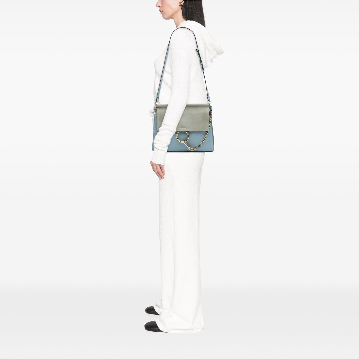 Chloé Medium Calfskin and Suede Faye Crossbody