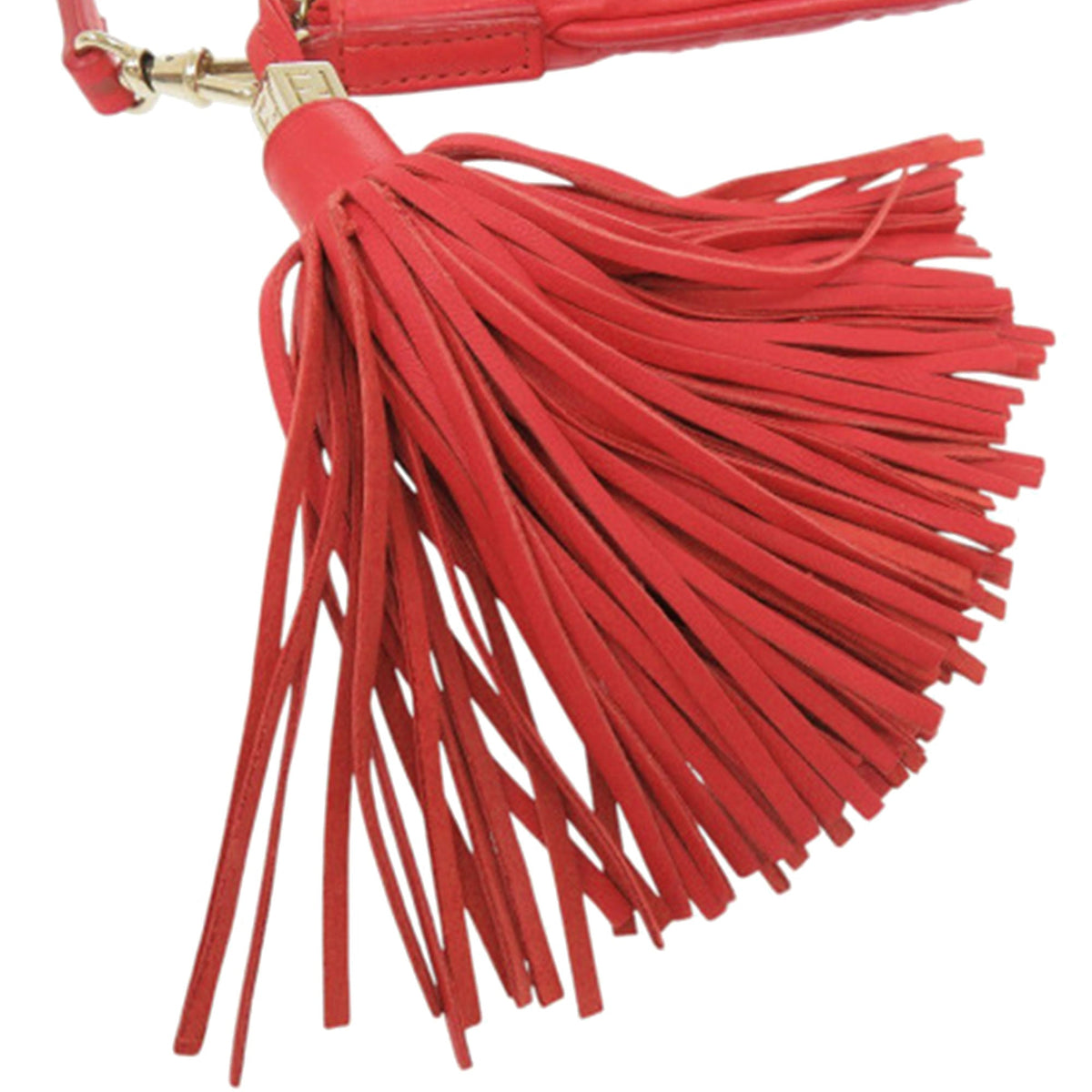 Fendi Zucchino Embossed Nappa Tassel Handbag