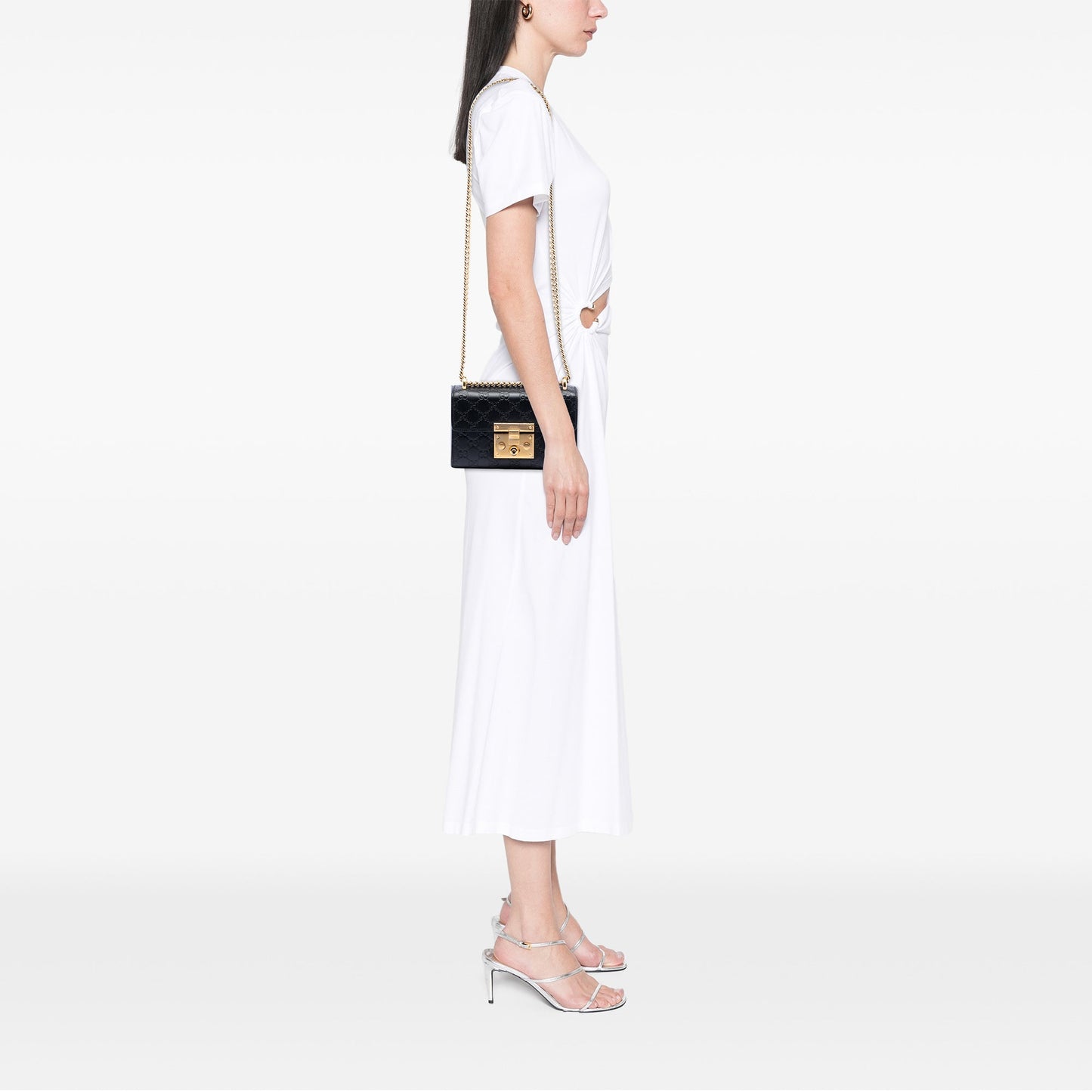 Gucci Small Guccissima Padlock Crossbody