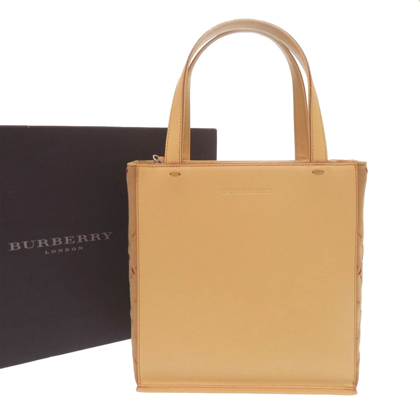 Burberry Calfskin and Suede Stitch Handbag