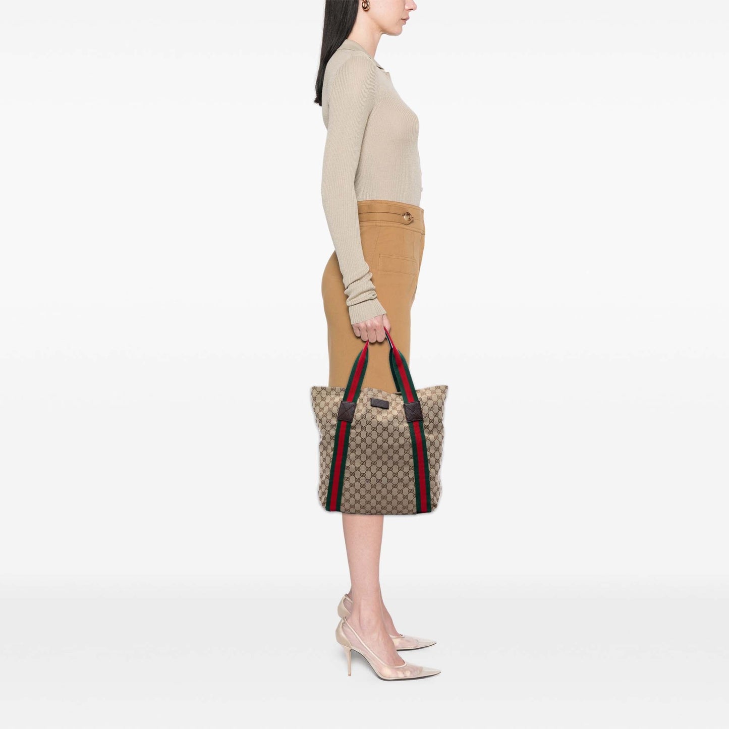 Gucci GG Canvas Web Tote