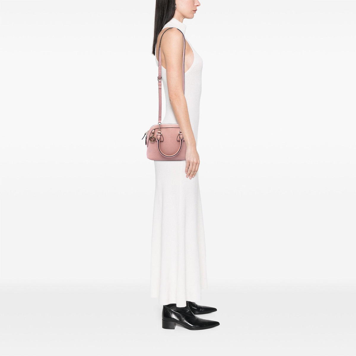 Gucci Mini Calfskin GG Charm Dome Satchel