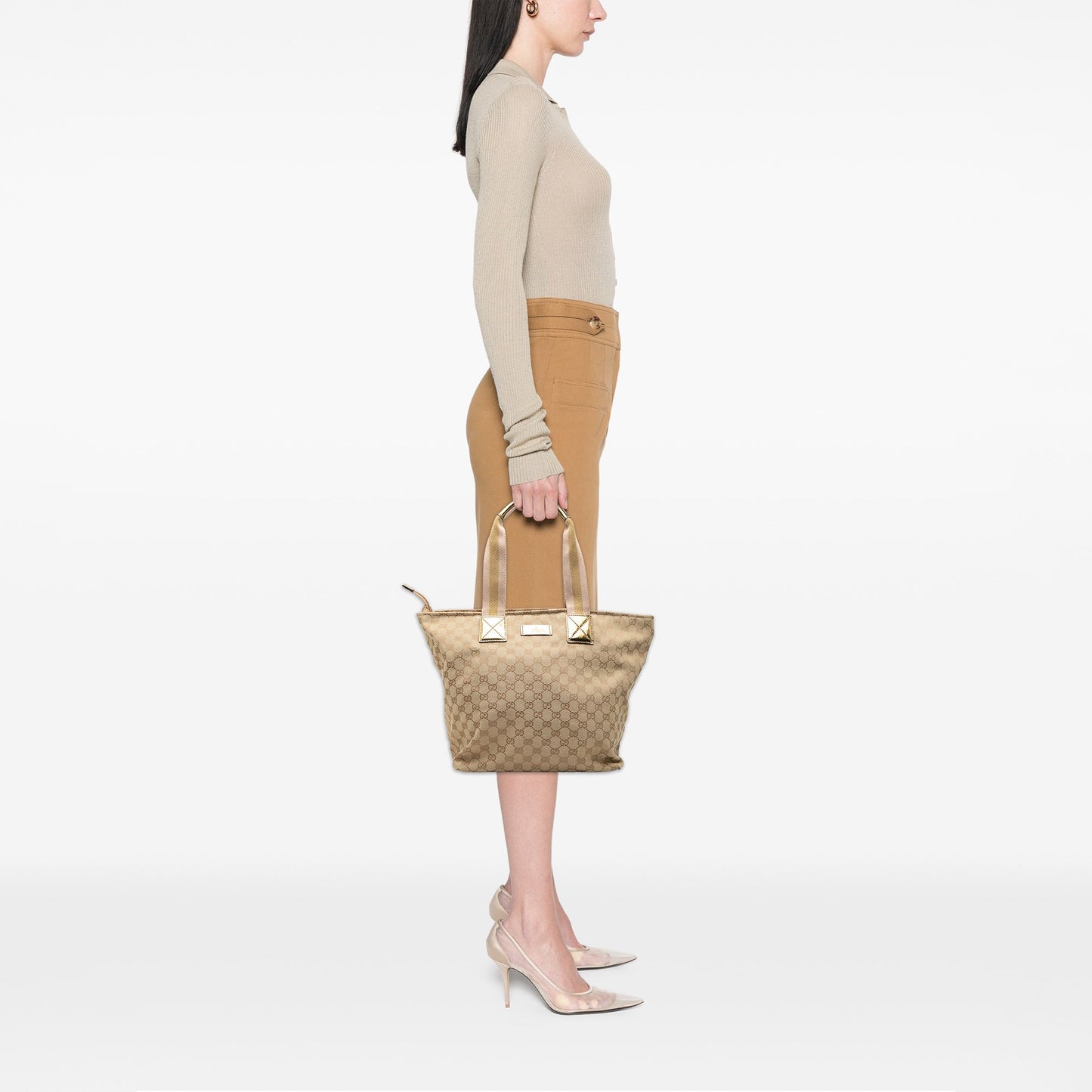 Gucci GG Canvas Web Tote