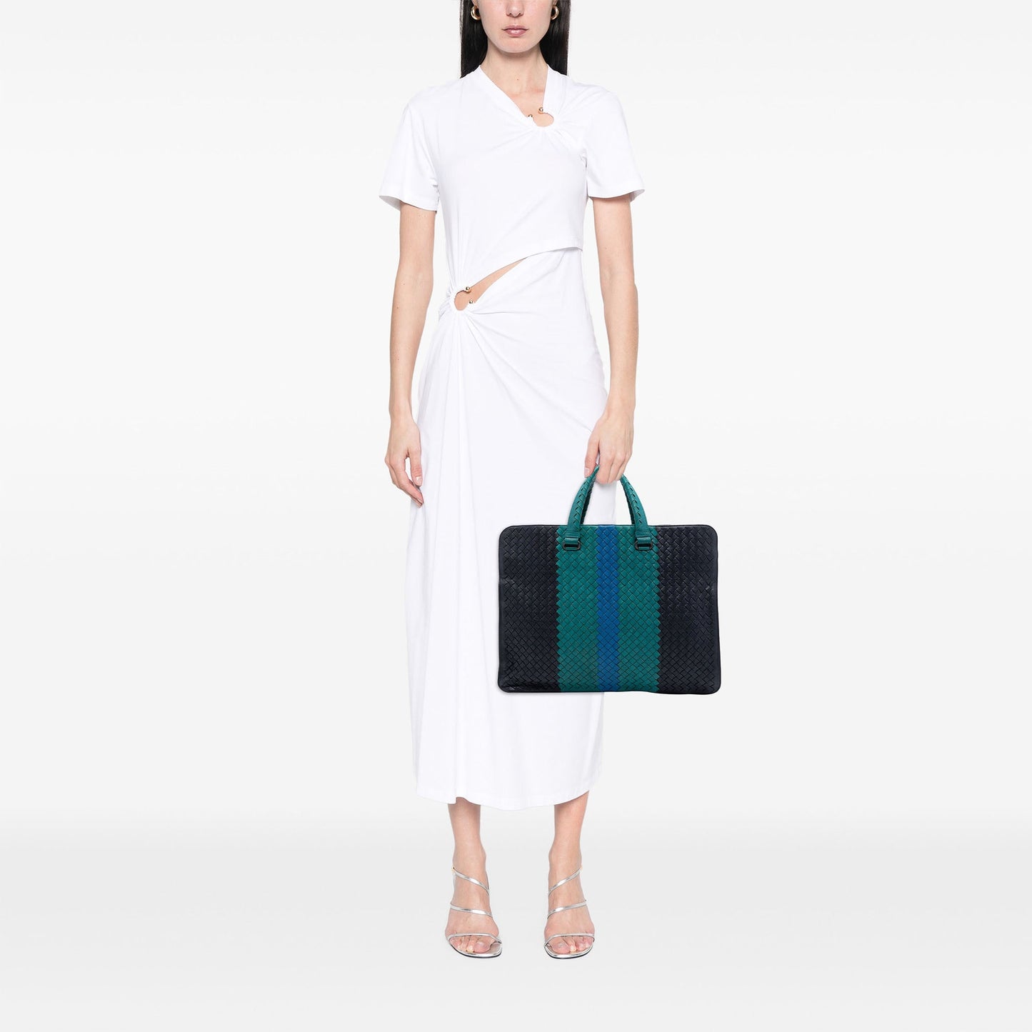 Bottega Veneta Nappa Intrecciato Club Fume Briefcase