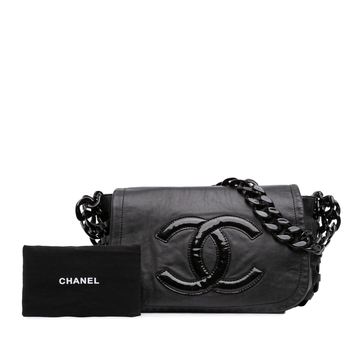 Chanel Calfskin Modern Chain Rhodoid Flap