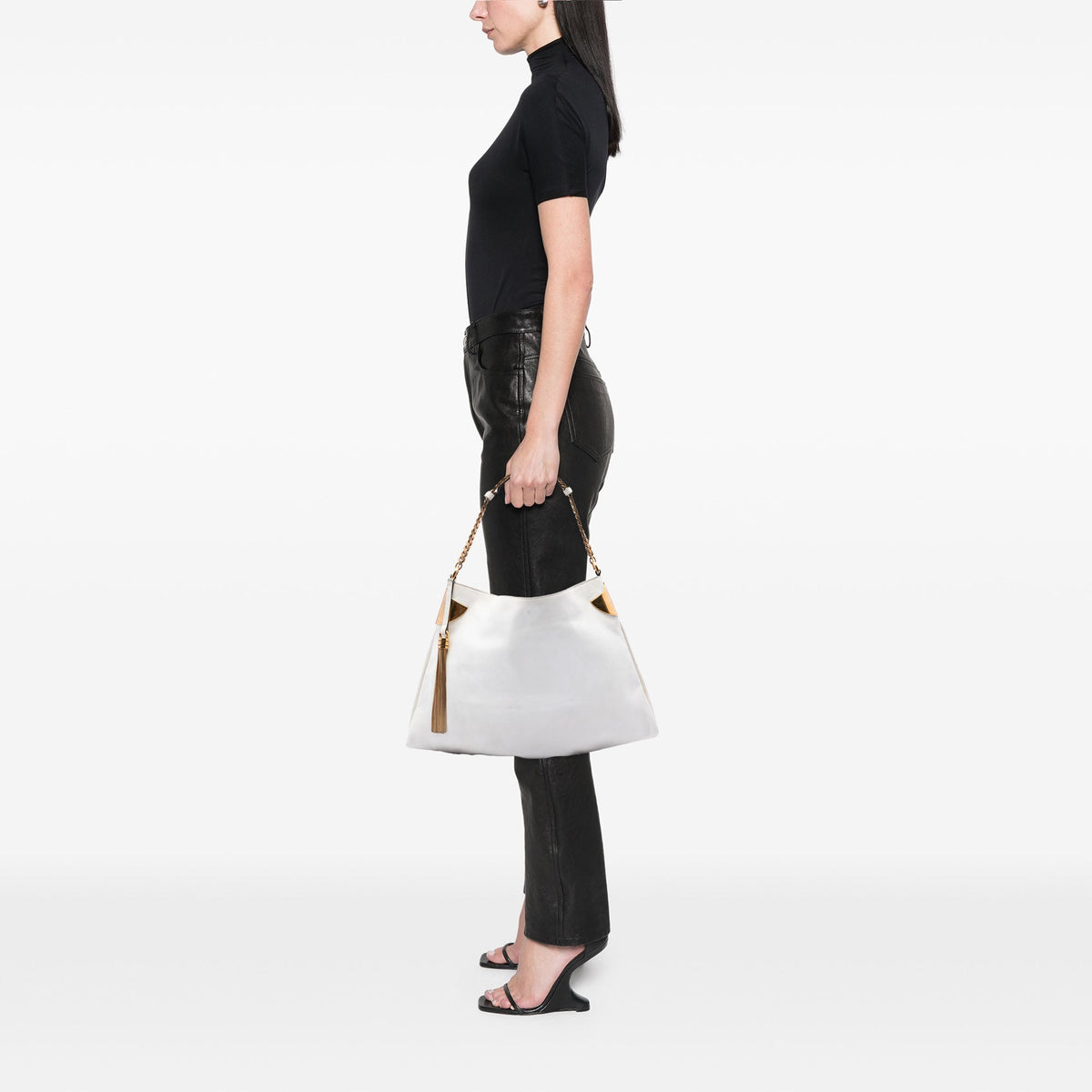 Gucci Medium Leather 1970 Hobo — White