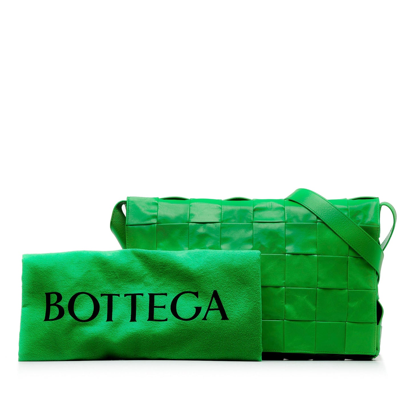 Bottega Veneta Maxi Paper Calfskin Intrecciato Cassette Crossbody