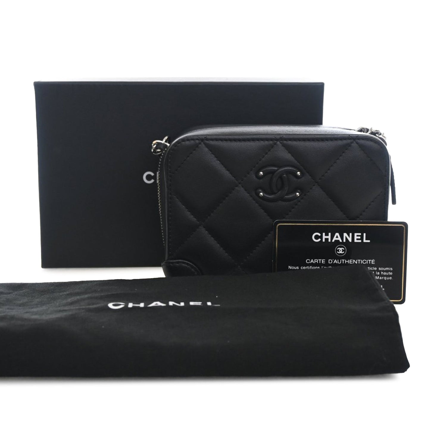Mini Quilted Lambskin Covered CC Camera Bag