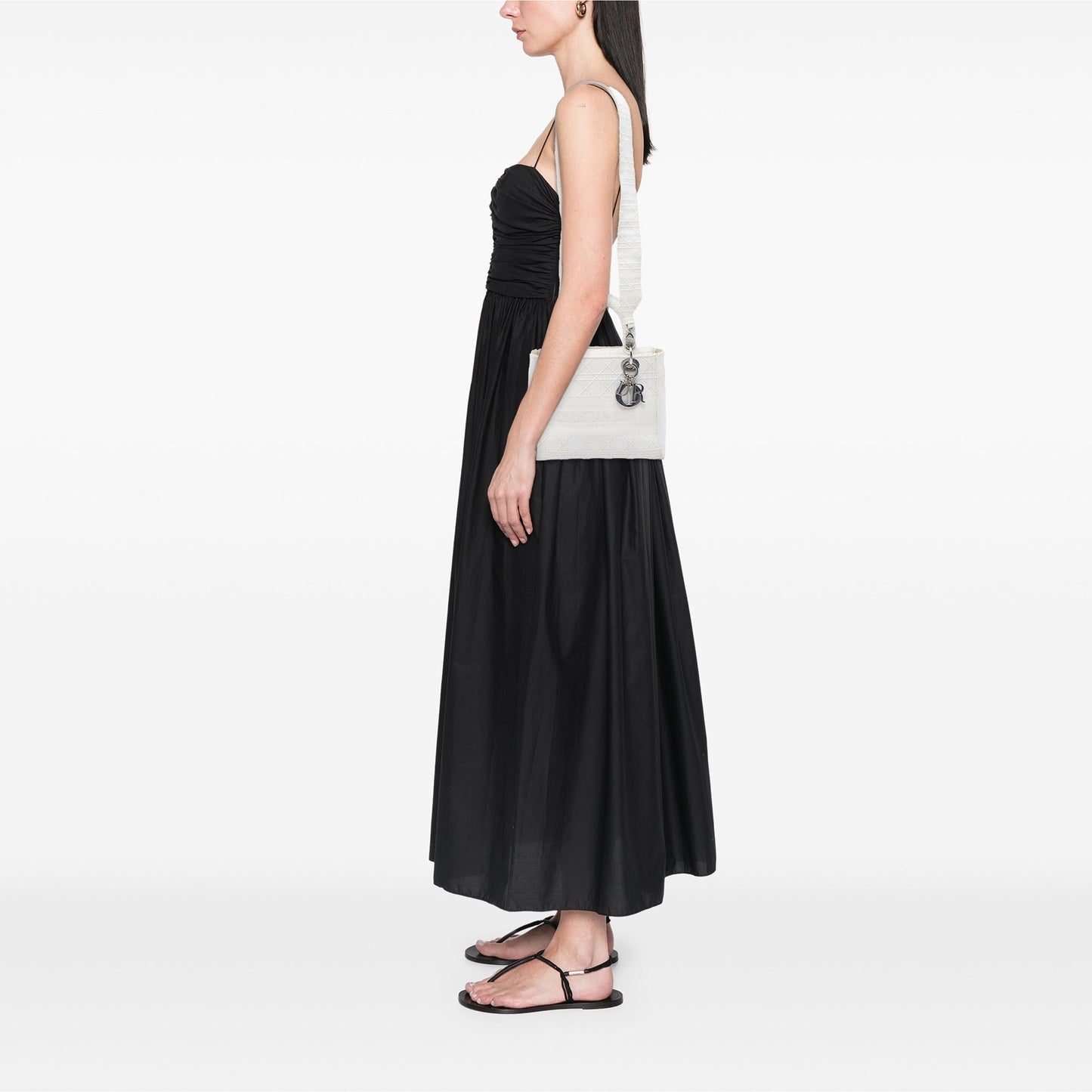 Dior Medium Embroidered Canvas Cannage Lady D Lite