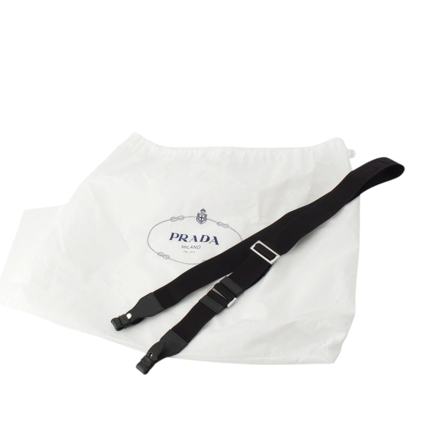 Prada Saffiano Trimmed Tessuto Business Bag