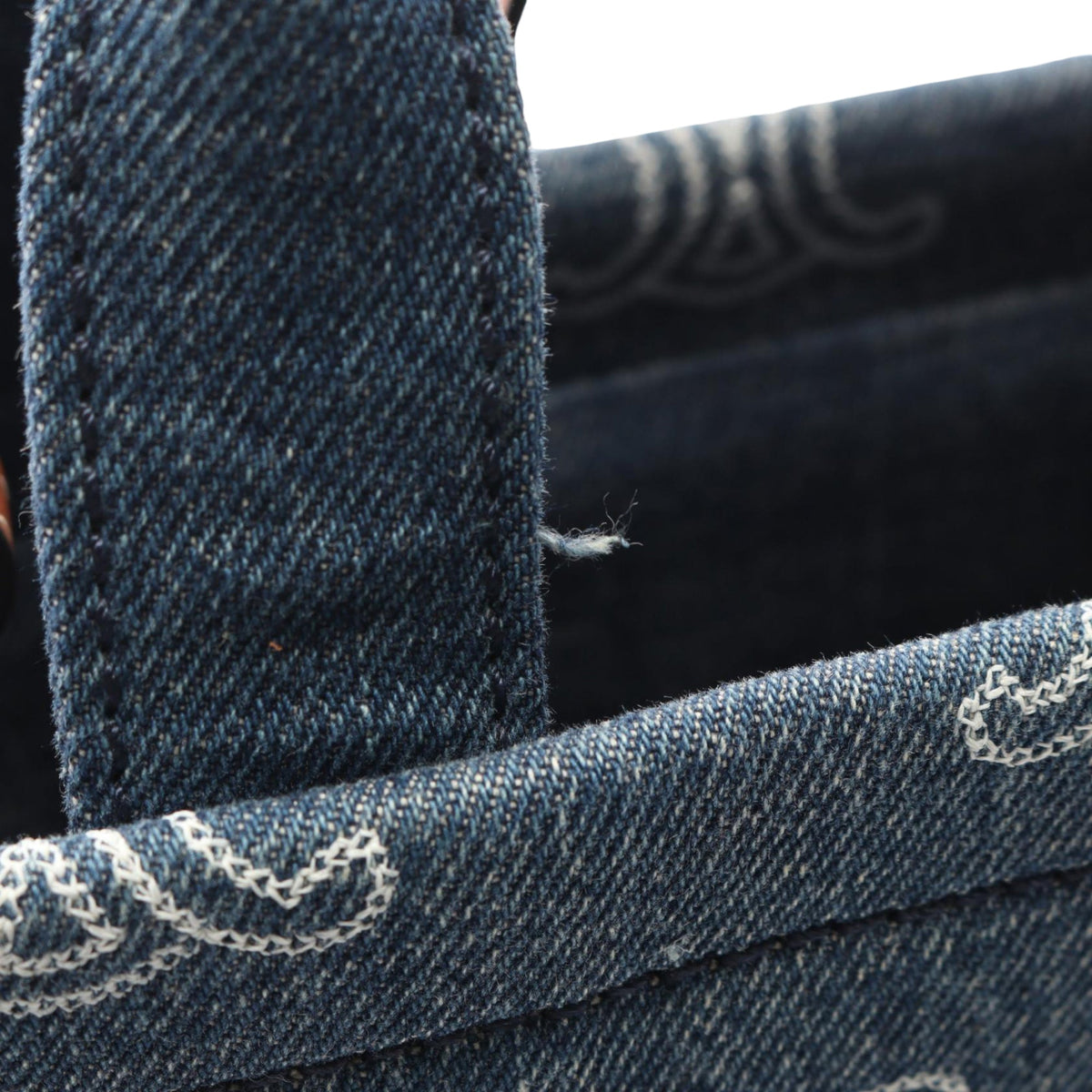 Celine Small Denim Cabas Thais Satchel