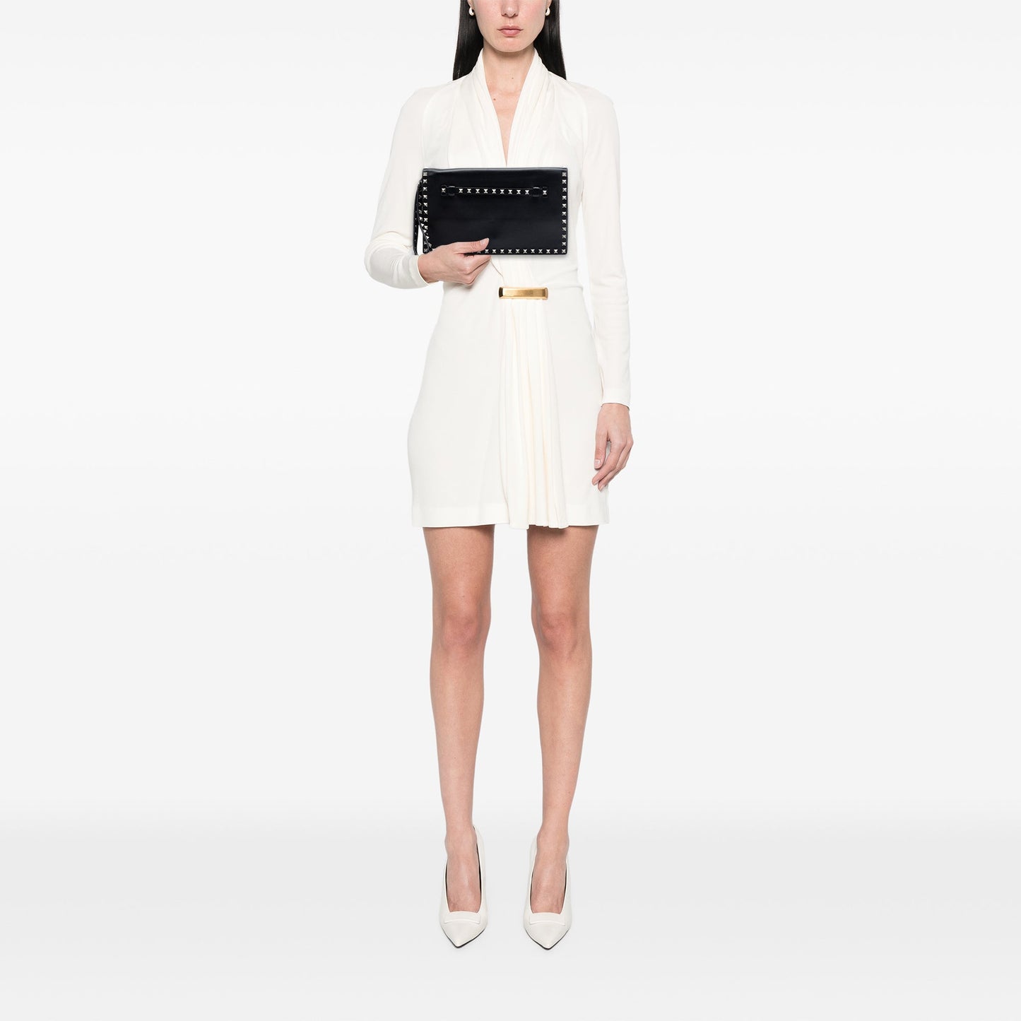 Valentino Nappa Rockstud Wristlet Clutch