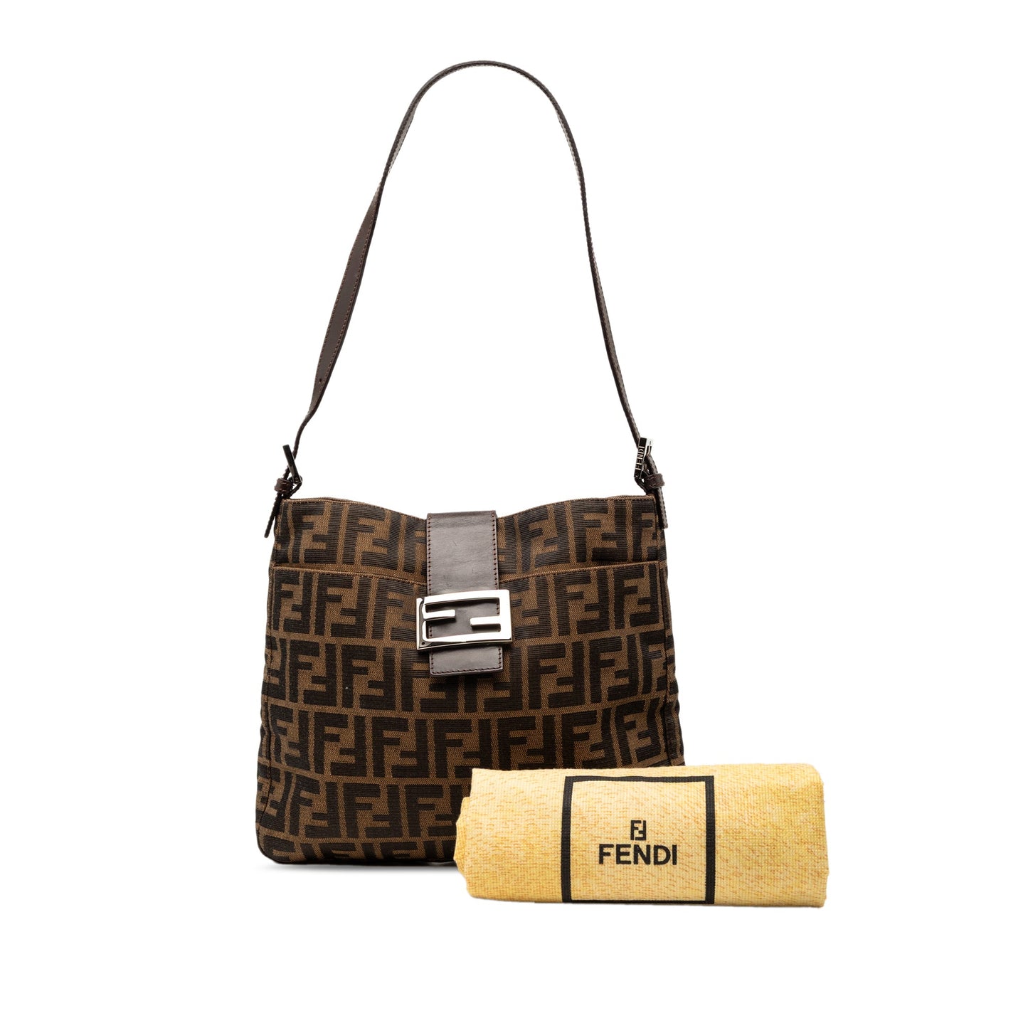 Fendi Zucca Canvas Shoulder Bag