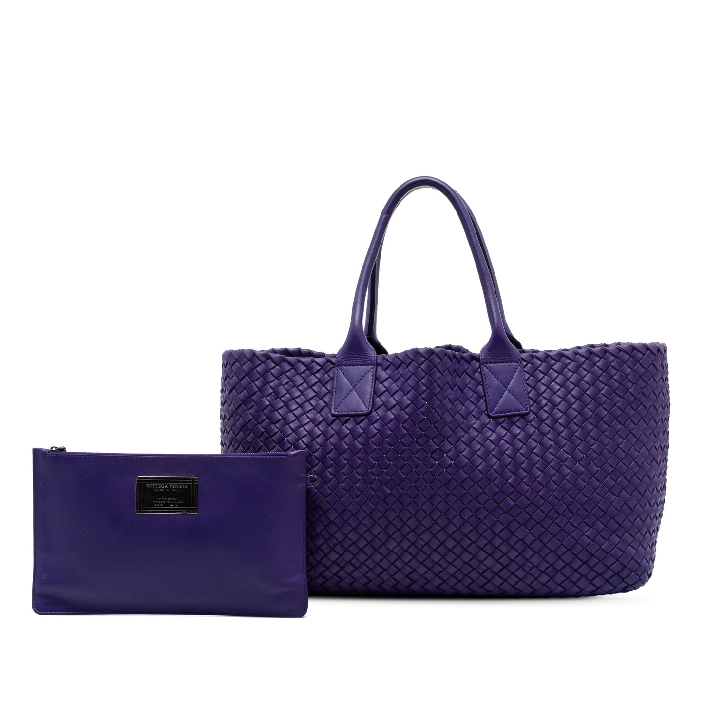 Bottega Veneta Medium Lambskin Intreccio Cabat Tote