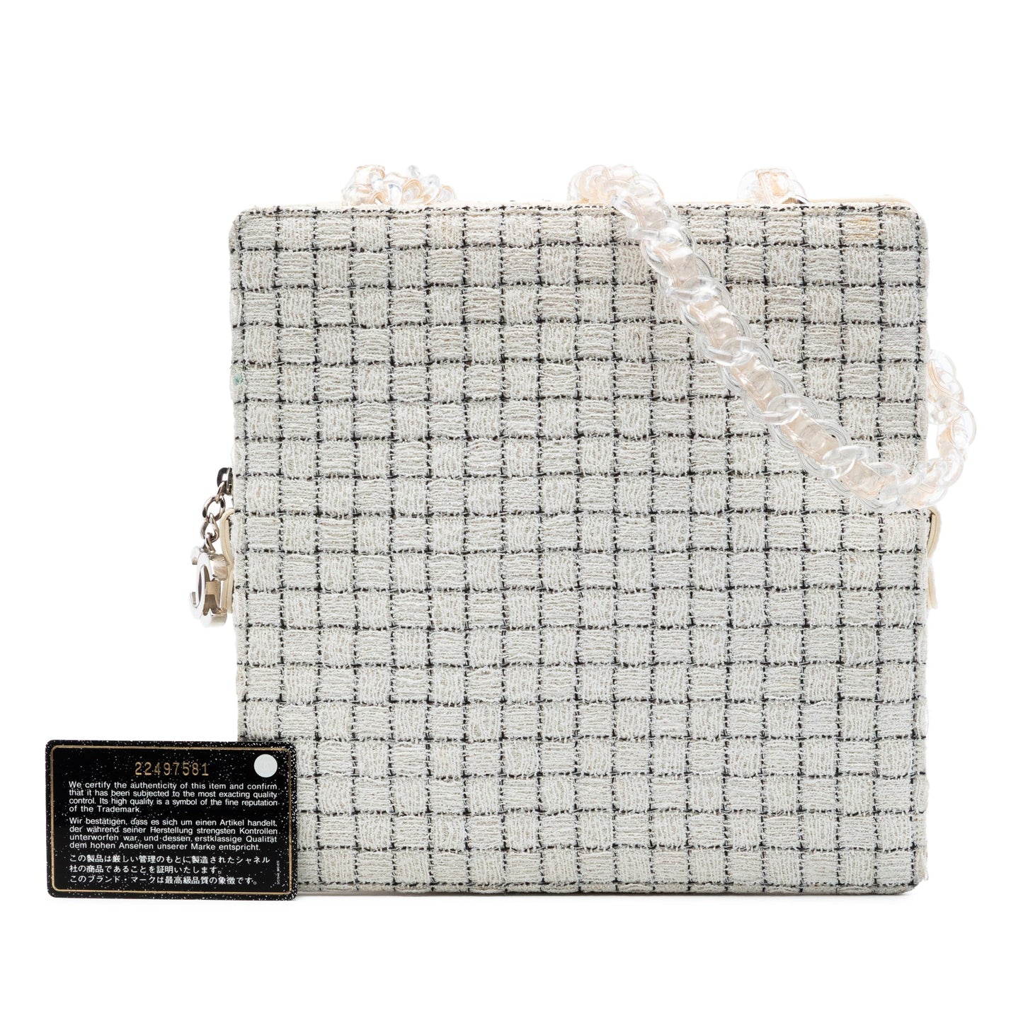 Chanel Tweed and Resin Zipped Shopping Bag