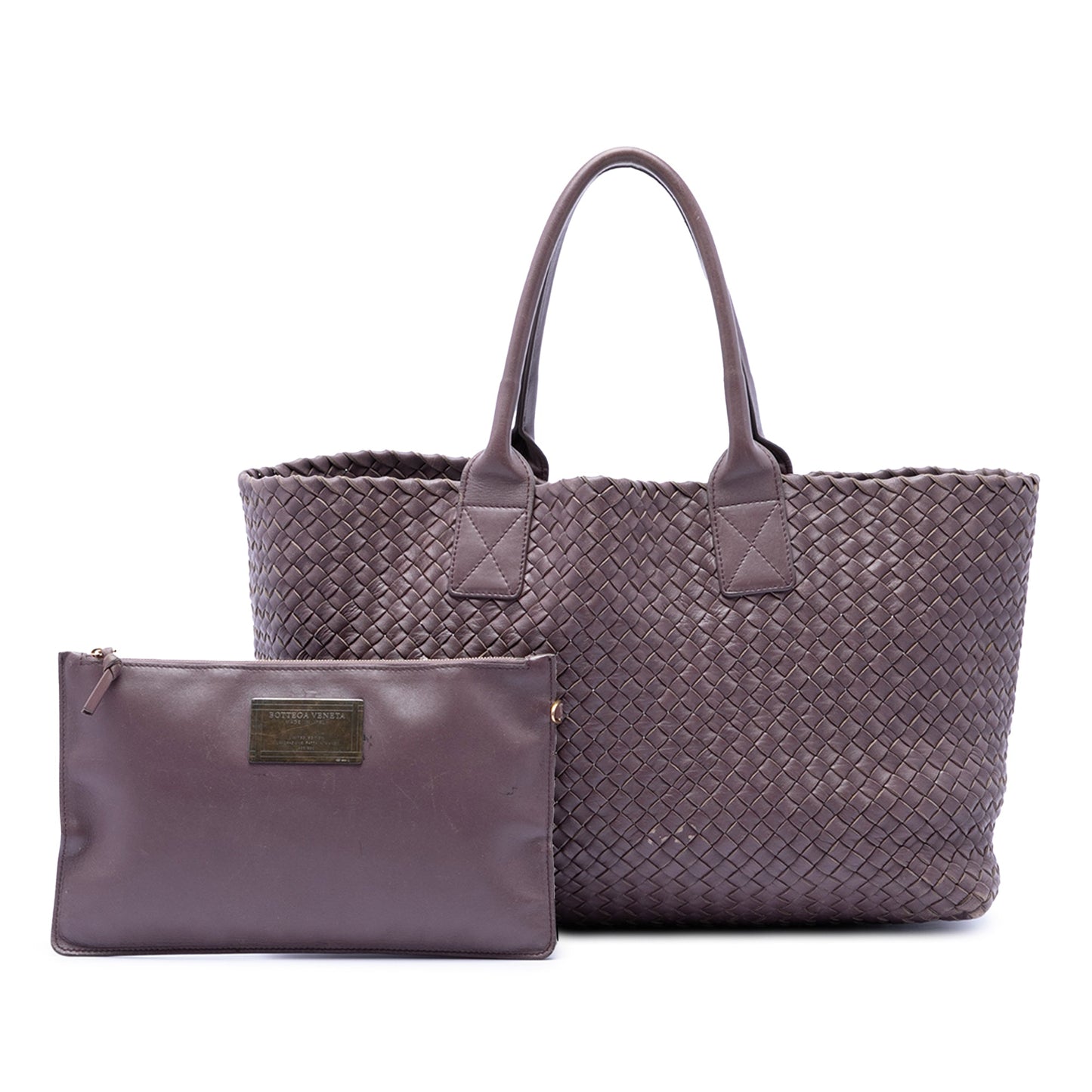 Bottega Veneta Limited Edition Medium Lambskin Intreccio Cabat Tote