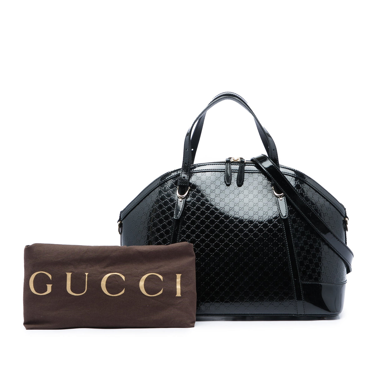 Gucci Large Microguccissima Patent Nice Dome Satchel