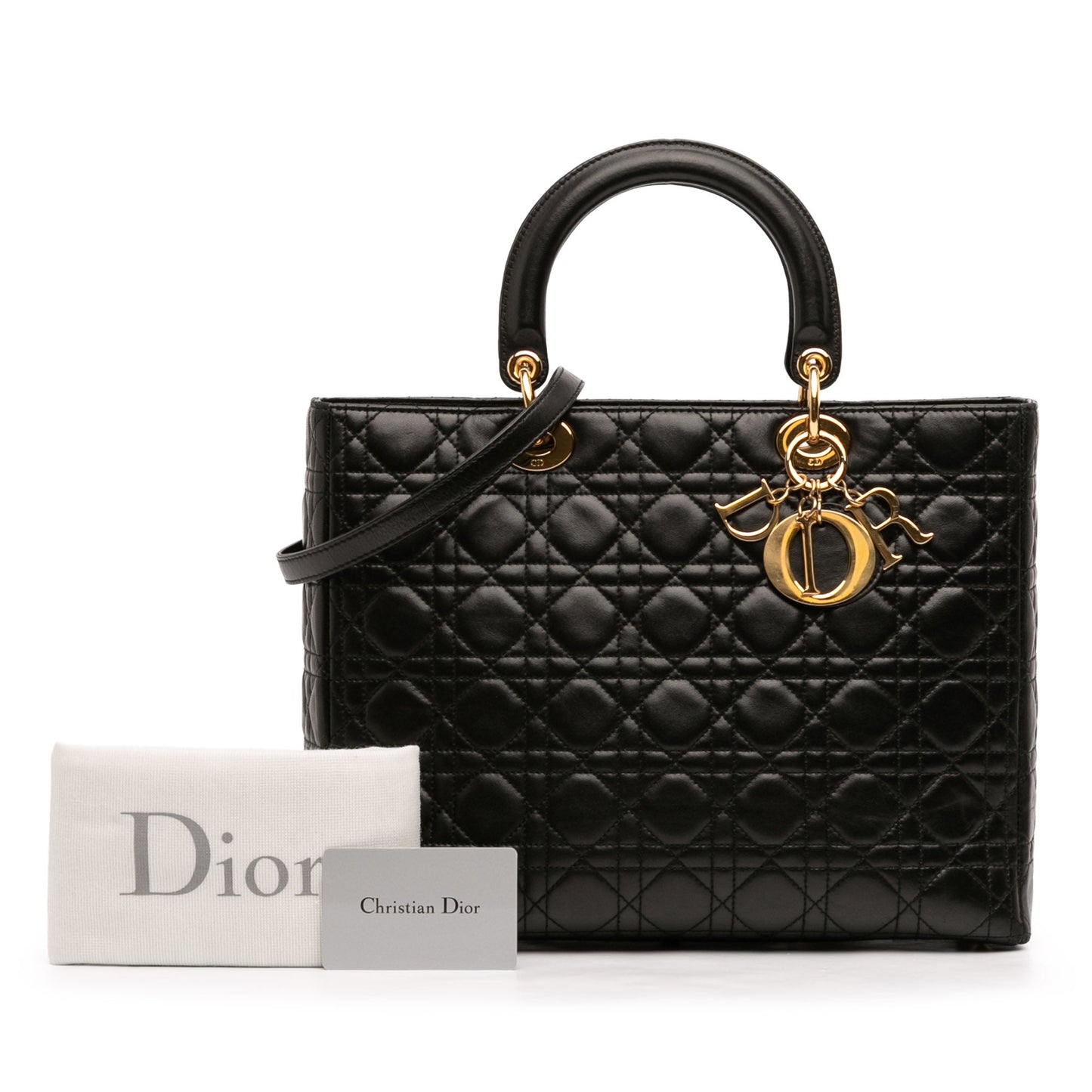 Dior Large Lambskin Cannage Lady Dior