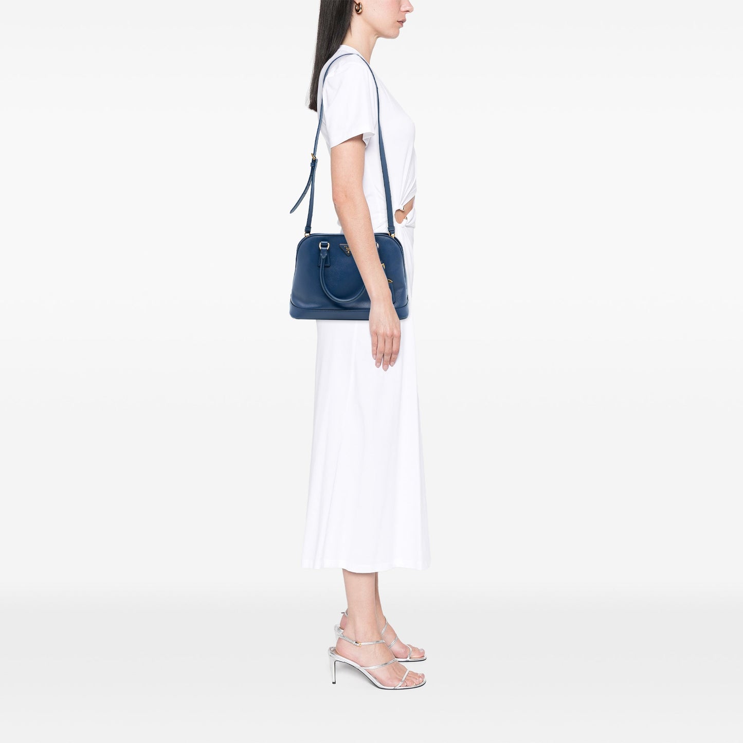Prada Medium Saffiano Lux Open Promenade Satchel