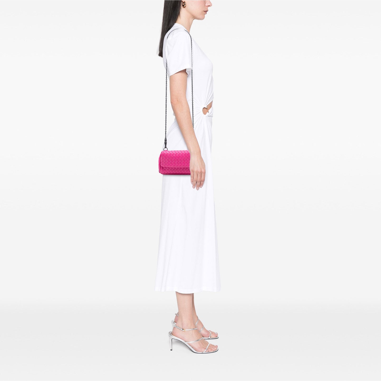 Bottega Veneta Mini Nappa Intrecciato Expandable Chain Flap Crossbody