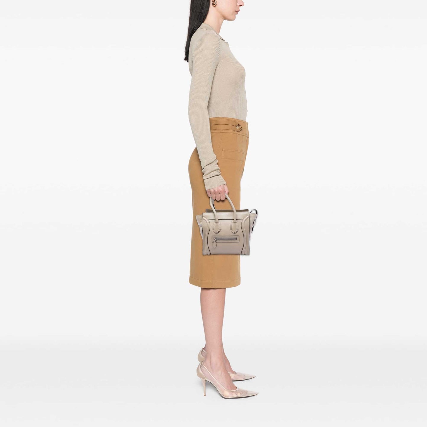 Celine Micro Leather Luggage Tote